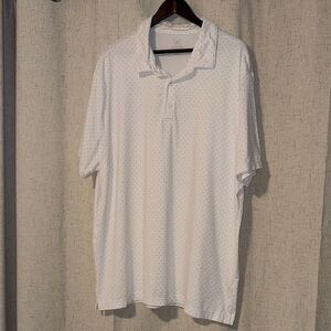 George Men's Polo Shirt in White with Textured Design